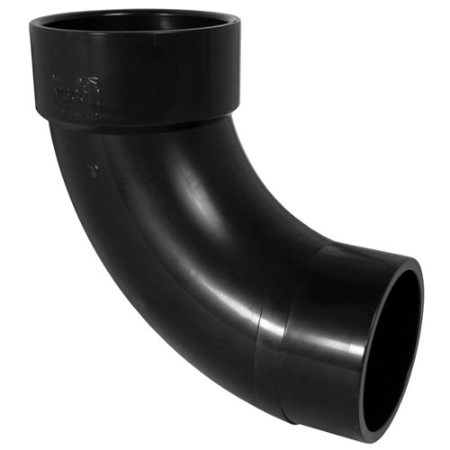 1-1/2 inch ABS DWV Plastic Fitting 90 degree Long Turn Street Elbow Spg x H