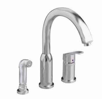 American Standard 4101.301.075 Arch Hi-Flow Kitchen Faucet - Stainless Steel (Pictued in Polished Chrome)
