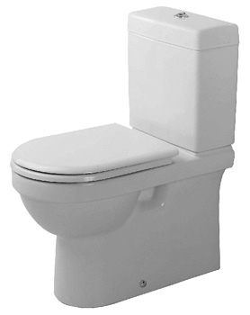 Duravit D14023 Happy D Two Piece Round Front Dual Flush Toilet - White