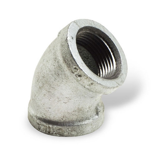 1/8 inch Malleable Iron Pipe Fittings 45 degree Elbow - Galvanized
