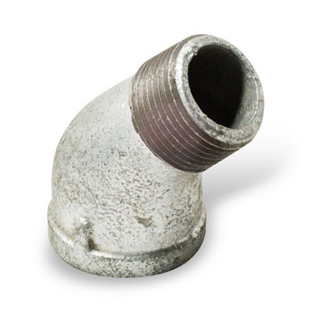 1-1/4 inch Malleable Iron Pipe Fittings Street 45 degree Elbow - Galvanized