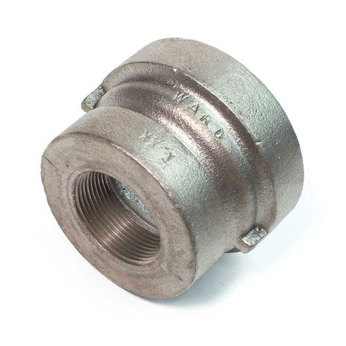 1-1/2 inch x 1 inch Malleable Iron Pipe Fitting Reducing Coupling - Galvanized