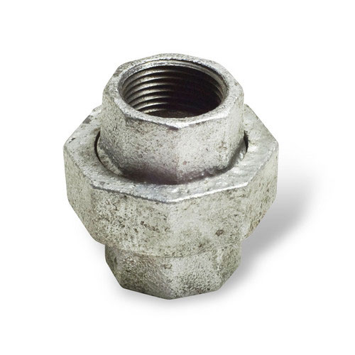 3/4 inch X 1/2 inch Malleable Iron Pipe Fitting Union - Galvanized