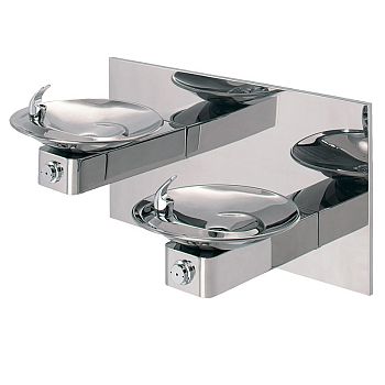 Haws 1011HPS Barrier-Free Dual Wall Mount Fountain - Polished Stainless Steel