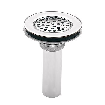 Haws 6455 Flat Waste Strainer with Grid - Chrome