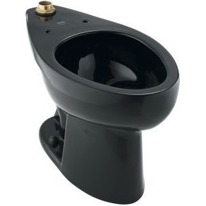 Kohler K-4368-7 Highcliff 1.6 gpf Elongated Toilet Bowl with Top Inlet - Black