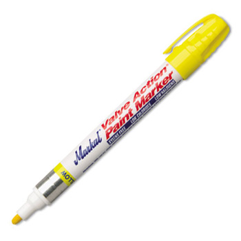 Markal 96821 Valve Action Paint Marker - Yellow