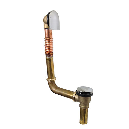 OSB O314DQ-20BN Brass Direct Drain Waste & Overflow Clicker Extended - Brushed Nickel