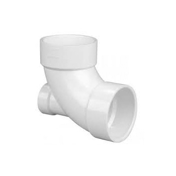 Mueller Industries 4861-LH 3 in X 3 in X 2 in 90 degree PVC DWV Elbow with Low Heel Inlet H X H X H