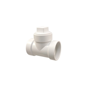 Mueller Industries 4814 2 in X 2 in X 2 in HXHXCL PVC Test Tee with Clean Out Plug