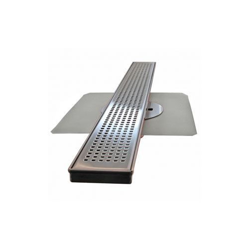 Thunderbird Products SDLN24-TG Linear Shower Drain w/ Stainless Steel Drain Body 24 in Tile Insert Grate