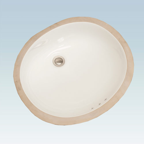 Western Pottery L169 1916 in. Oval Under Counter Rear Drain Lavatory - White