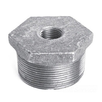 1-1/2 inch x 3/4 inch Cast Iron Hexagon Bushing - Galvanized